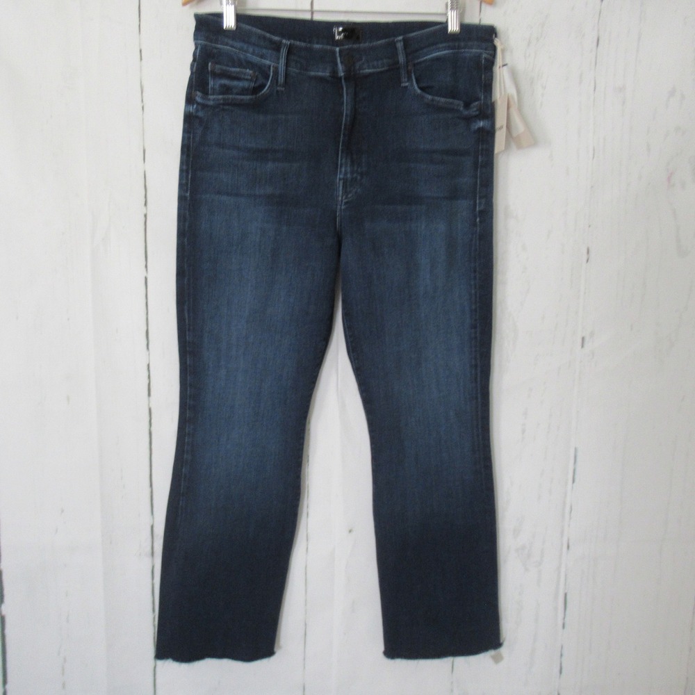 New Mother Jeans 34 The Weekender Fray Mint Condition HIgh Rise Ankle Crop
